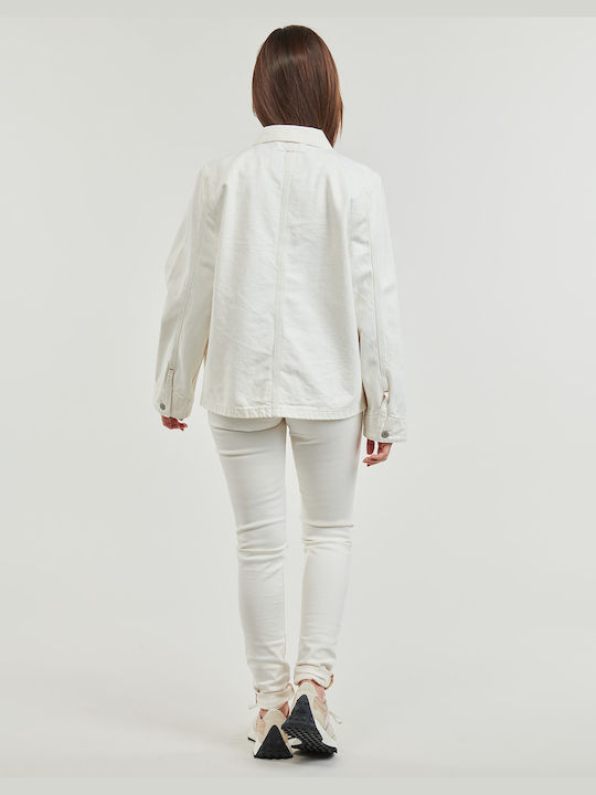 Levi's Women's Short Jean Jacket for Spring or Autumn White