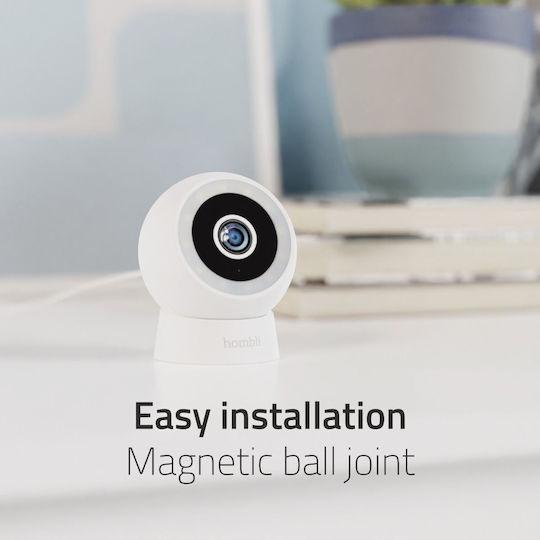 Hombli Compact Cam 2K IP Камера за наблюдение Wi-Fi Full HD+ 4MP с Двупосочна Комуникация и Обектив 4мм