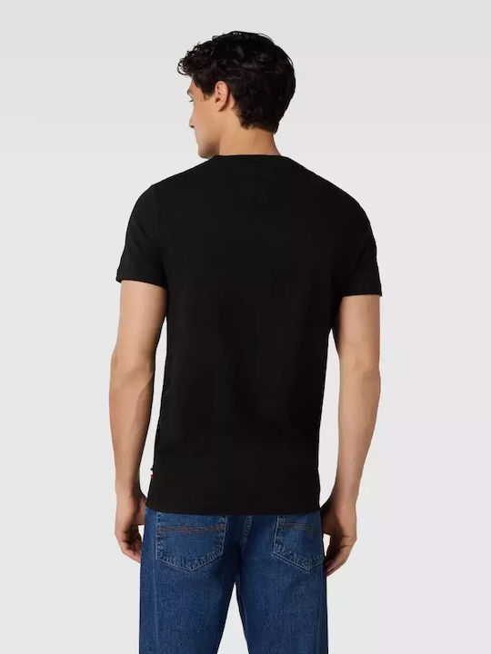 Tommy Hilfiger T-shirt Bărbătesc cu Mânecă Scurtă BLACK