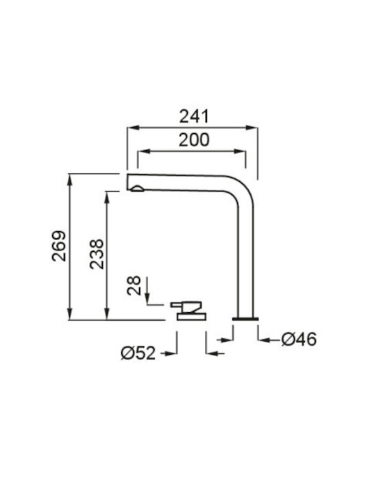Elleci Kitchen Faucet Counter Black