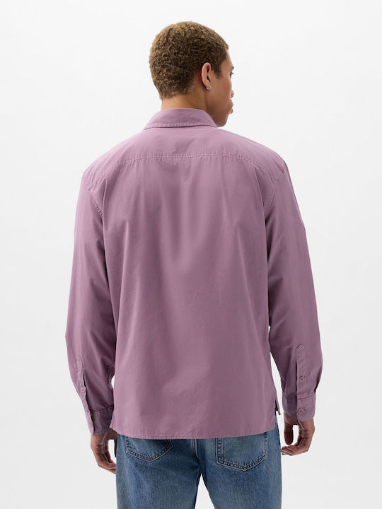 Μακρυμάνικo Βαμβακερό Πουκάμισο Amethyst Purple