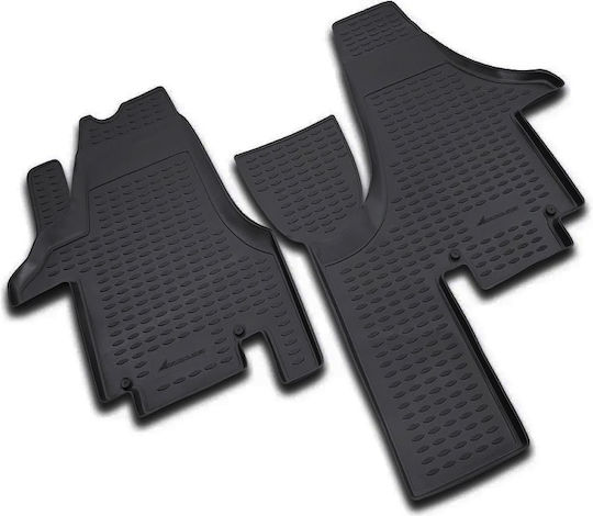 Novline Front Mats 2pcs Tray Type for Volkswagen Transporter / T5 Black