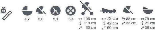 Adamex Belissa Special Edition Verstellbar 2 in 1 Baby Kinderwagen Geeignet für Neugeborene Schwarz