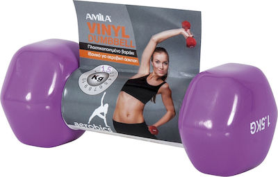 Amila Vinyl Hexagon Dumbbell 1 x 1.5kg