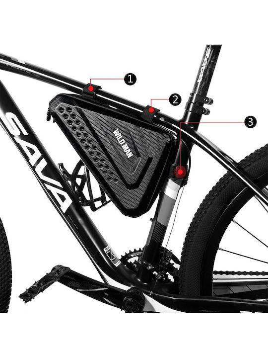 Wildman Gears ES19 Geantă pentru cadru bicicletă Negru