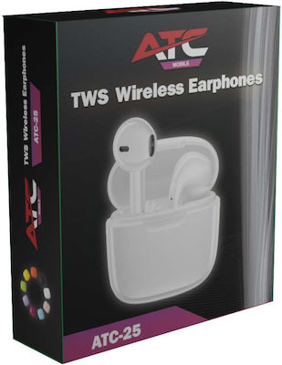 ATC ATC-25 In-ear Bluetooth Handsfree Earphones with Charging Case Whitά