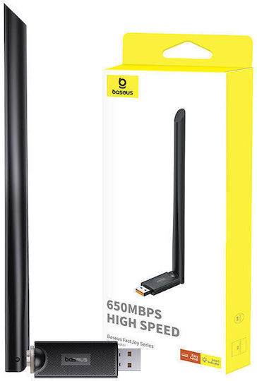 Baseus FastJoy USB Адаптер За Мрежа С Безжична Свързаност Wi-Fi 650Mbps