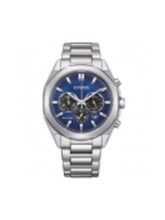 Citizen Eco-drive Watch Chronograph Battery with Gray Metal Bracelet