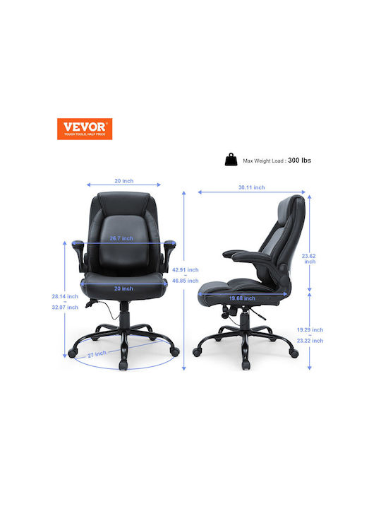 Vevor Executive Office Chair With Recline Black