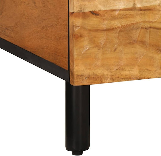 Rectangular Central Coffee Table Made of Solid Acacia Wood M80xW50xH40cm