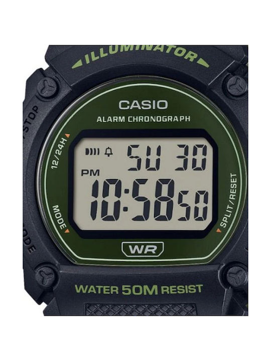 Casio Collection Digital Uhr Chronograph Batterie mit Schwarz Stoffarmband