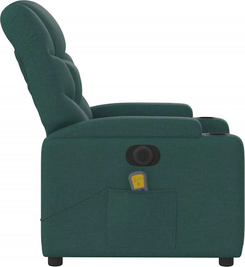 Fotoliu Relax Masaj cu Puf Sc. Green 74x89x100cm