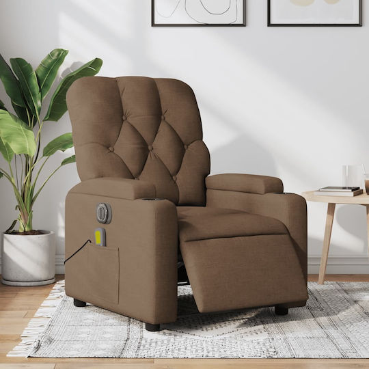 Relaxsessel Friseurwaschbecken mit Fußhocker Coffee 74x86.5x93.5cm