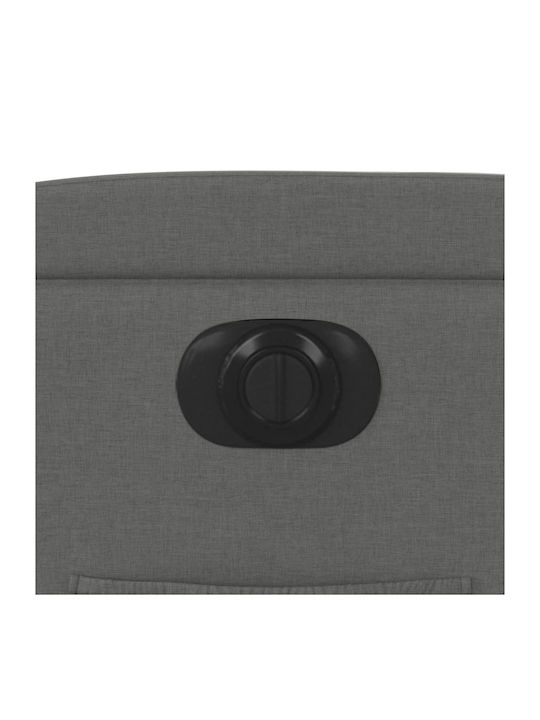 Relax Armchair with Footstool Dark Grey 77x94.5x100cm