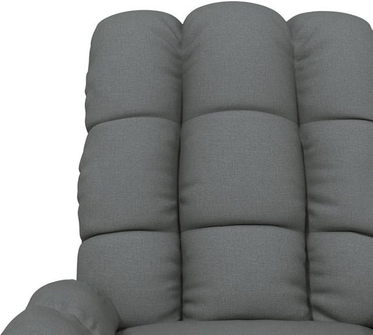 Πολυθρόνα Relax Massage με Υποπόδιο Σκούρο Γκρι 74x99x102cm