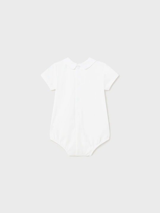 Mayoral Baby Bodysuit Set Short-Sleeved White