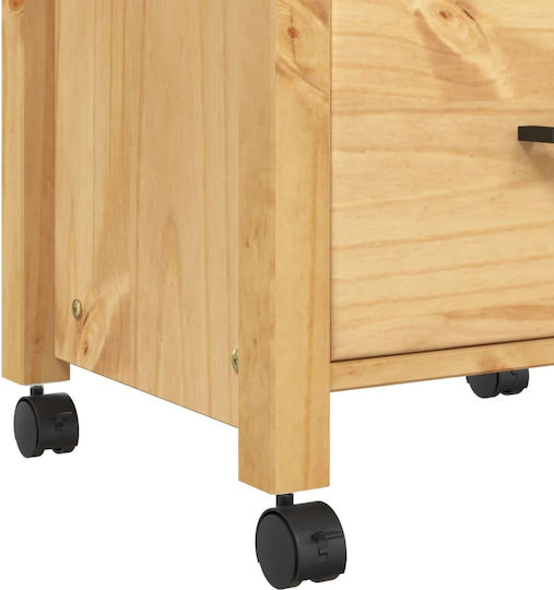 vidaXL Ραφιέρα Κουζίνας Ξύλινη 2 Θέσεων Ροζ 48x40x90cm