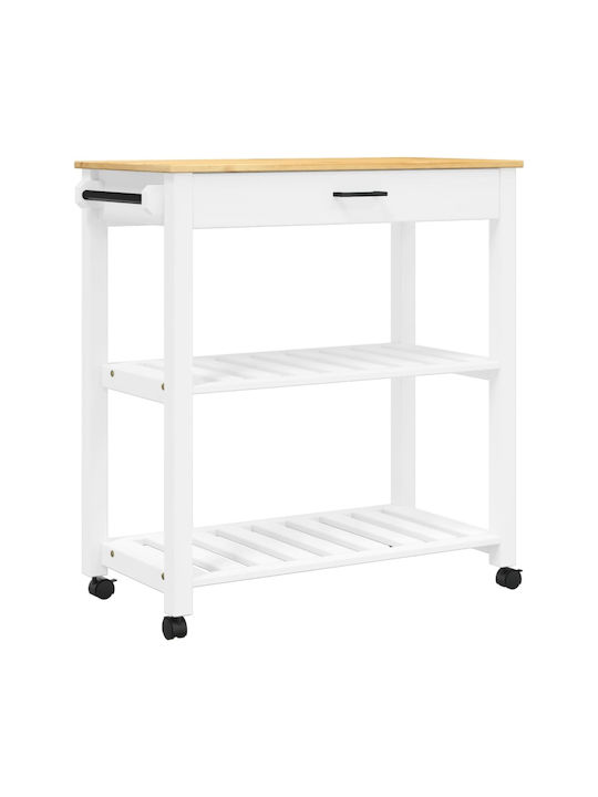 vidaXL vidaXL Küchenregal Hölzernes 2 Ebenen Rosa 84x40x90cm