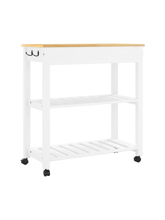 vidaXL vidaXL Küchenregal Hölzernes 2 Ebenen Rosa 84x40x90cm