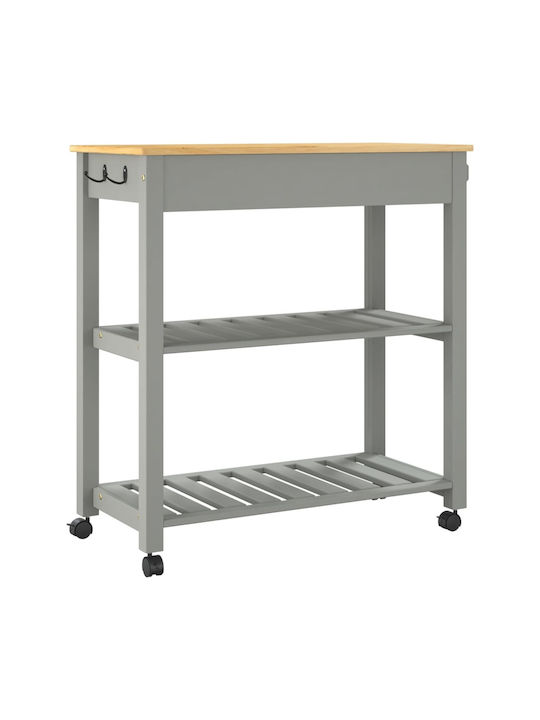 vidaXL Wooden Kitchen Rack 2 Tiers Pink 84x40x90cm
