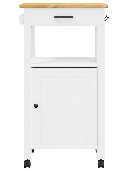vidaXL Кухненски Стелаж Дървен 2 Позиции Розов 48x40x90см