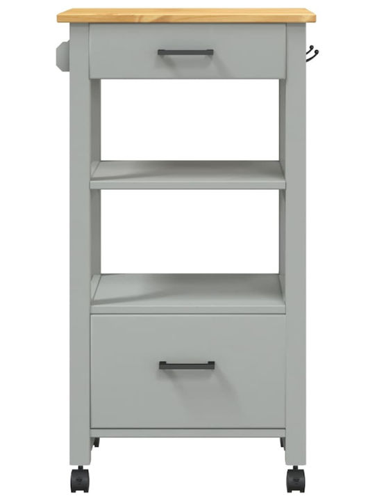vidaXL Ραφιέρα Κουζίνας Ξύλινη 4 Θέσεων Ροζ 48x40x90cm
