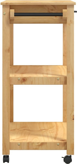 vidaXL vidaXL Küchenregal Hölzernes 3 Ebenen Rosa 84x40x90cm