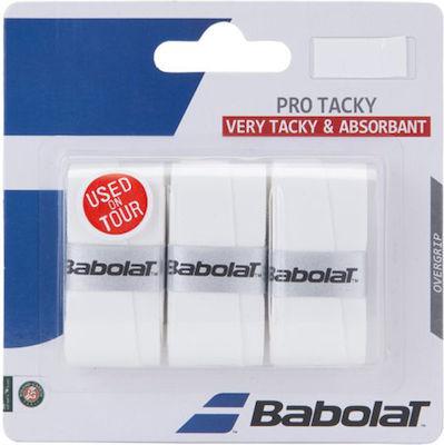 Babolat Tacky Overgrip Alb 3buc