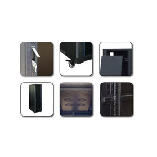 Safewell Boden Rack-Schrank 37U 80x80x183cm Schwarz 04.022.0263