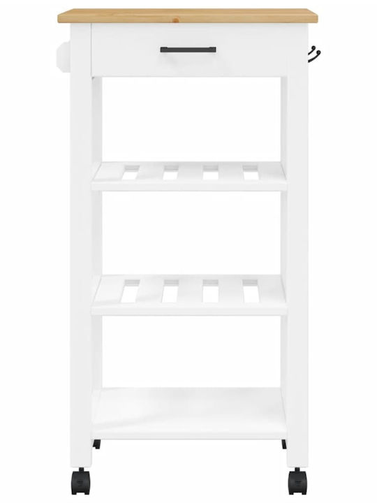 vidaXL Ραφιέρα Κουζίνας Ξύλινη 4 Θέσεων Ροζ 48x40x90cm