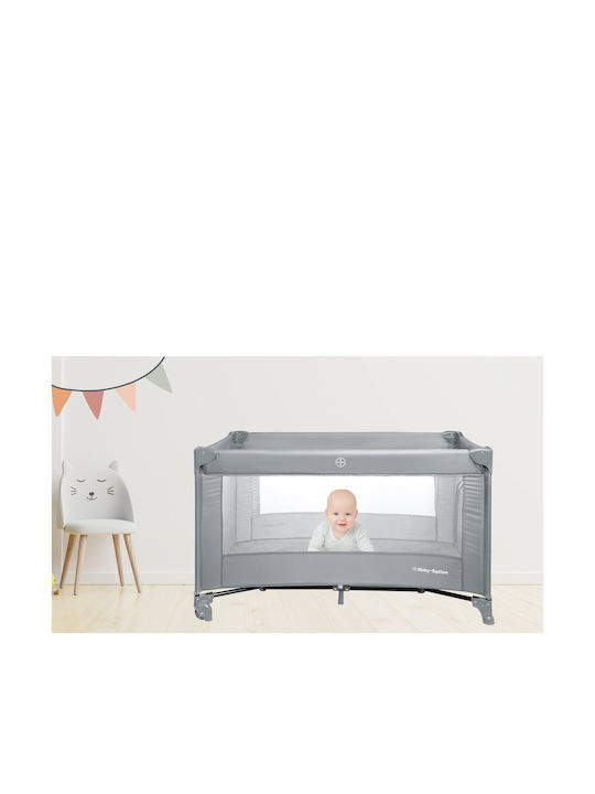 Moby System Happy Traveller Basic Laufstall mit Matratze Gray 128x68cm