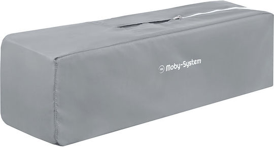 Moby System Happy Traveller Basic Παρκοκρέβατο με Στρώμα Γκρι 128x68cm