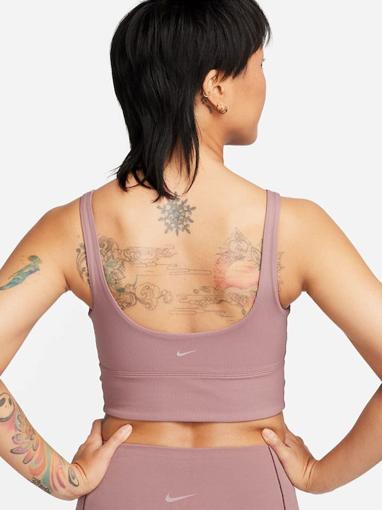 Nike Dri-Fit Γυναικείο Αθλητικό Μπουστάκι maroon με Επένδυση