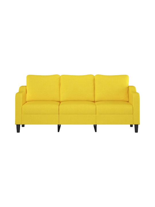 Cu trei locuri Canapea Galben deschis 198x77x80cm.