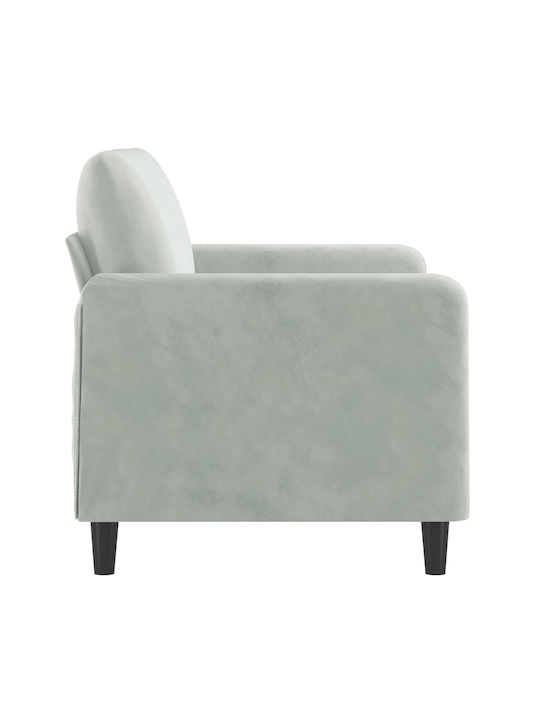 Doppelsitzer Sofa Samt Light Grey 138x77x80cm