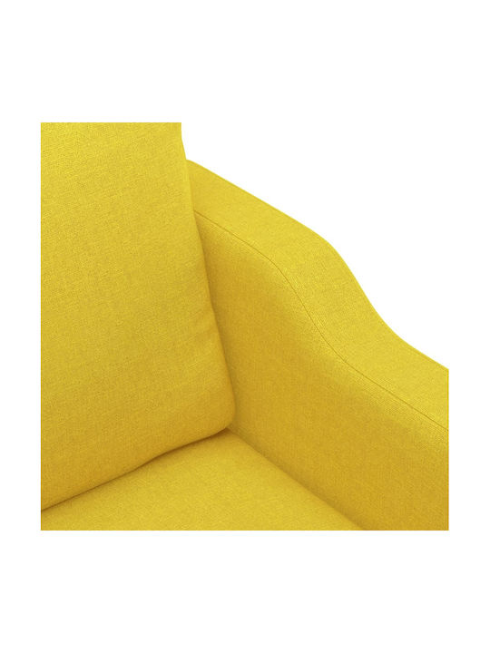 Cu trei locuri Canapea Galben deschis 198x77x80cm.