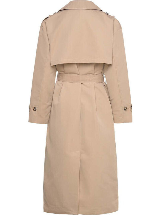Chloe Women's Silver Mink Trench Coat
