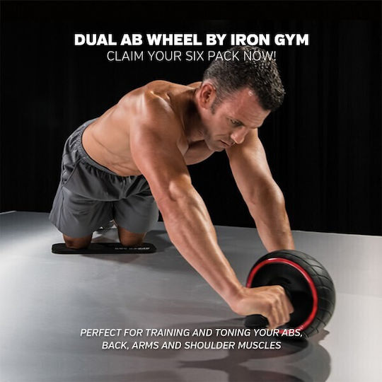 Iron Gym IRG049 Ρόδα Κοιλιακών Μαύρη με Αντιολισθητικές Λαβές