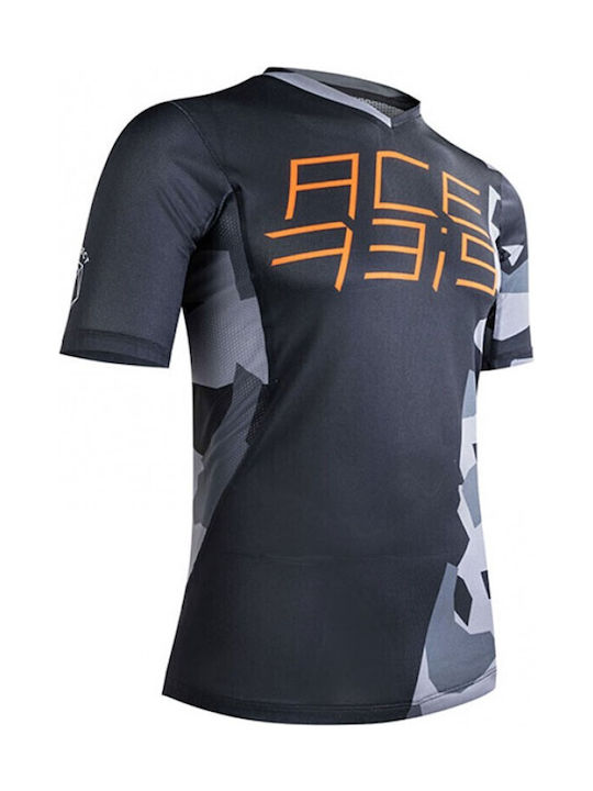 Acerbis Combat Herren Kurze Ärmel Fahrradtrikot Berg Fahrrad Schwarz