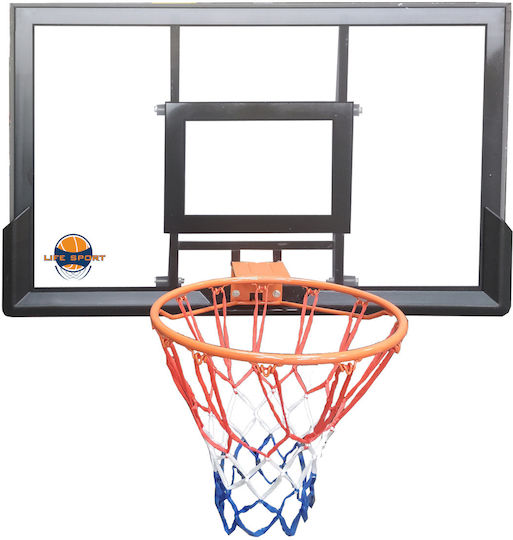 Life Sport S008S Μπασκέτα με Ταμπλό 120x80εκ. και Διχτάκι