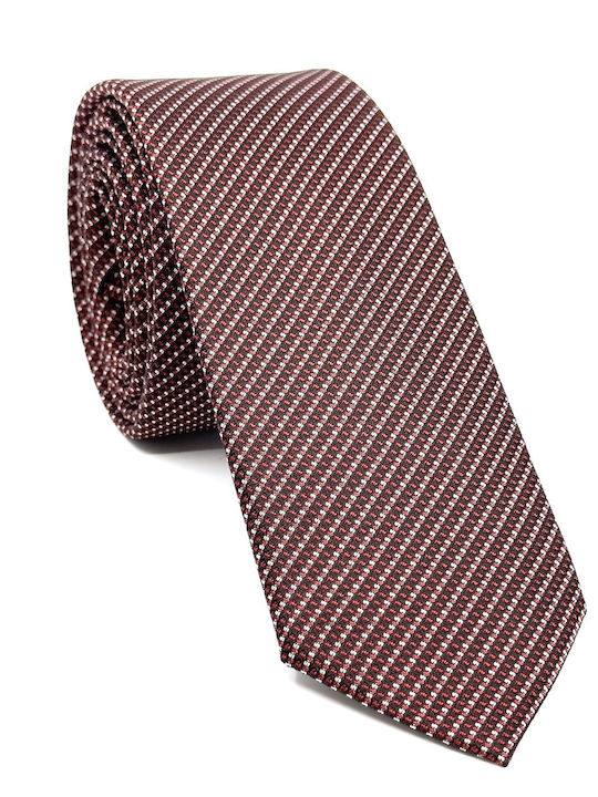 Legend Accessories Сет Мъжки Крават Отпечатани в Бордо Цвят