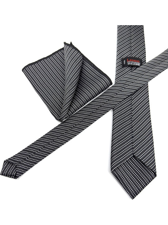 Legend Accessories Комплект Мъжки Кравати Отпечатани в Черен Цвят