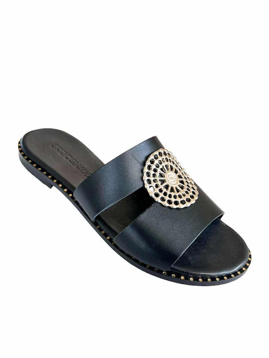 Sandale Casual Damă Din Piele Negre