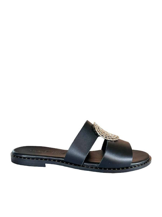Sandale Casual Damă Din Piele Negre