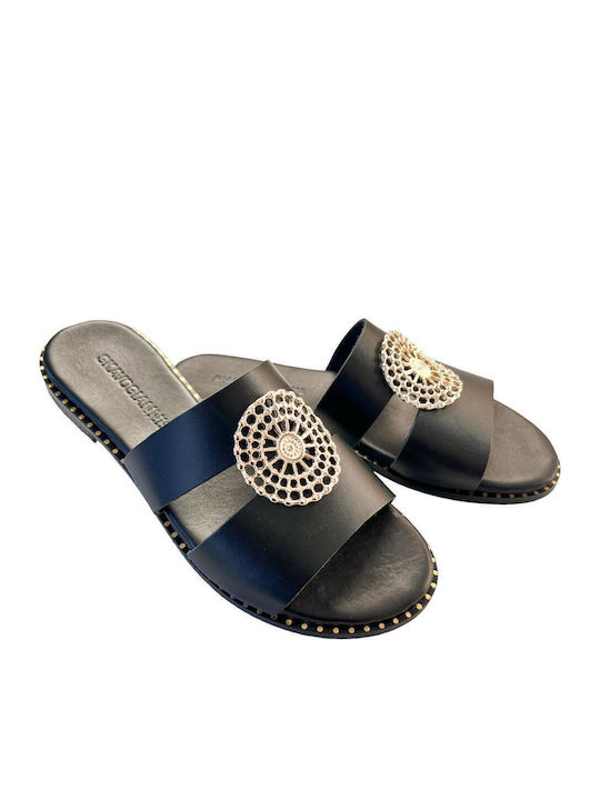 Sandale Casual Damă Din Piele Negre