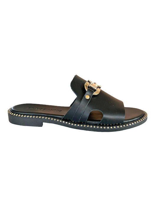 Din piele Sandale dama în Culoare Negru