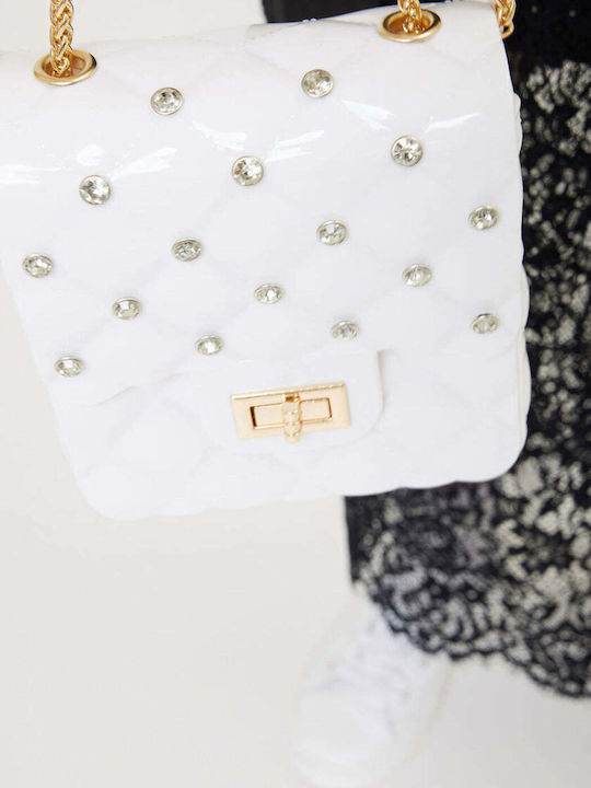 Monnalisa Kids Bag Shoulder Bag White 13cmx6cmx14cmcm