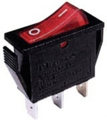 On-Off switch Rocker with Lighting Red 1pcs