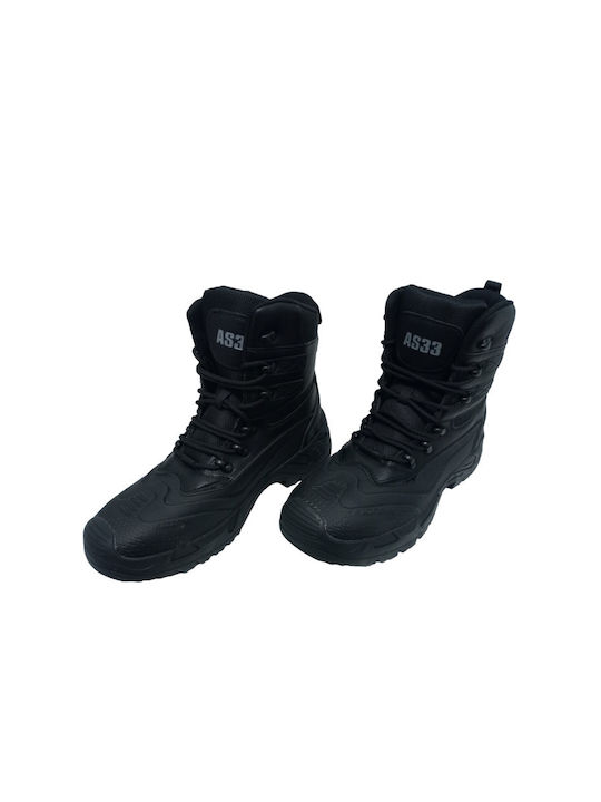 Comfort Herren Wanderstiefel Wasserdicht Schwarz