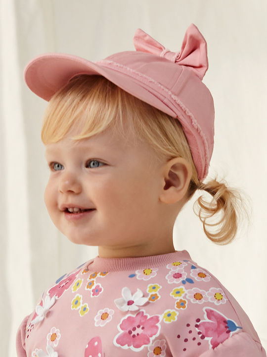 Mayoral Παιδικό Καπέλο Jockey Υφασμάτινο Ροζ